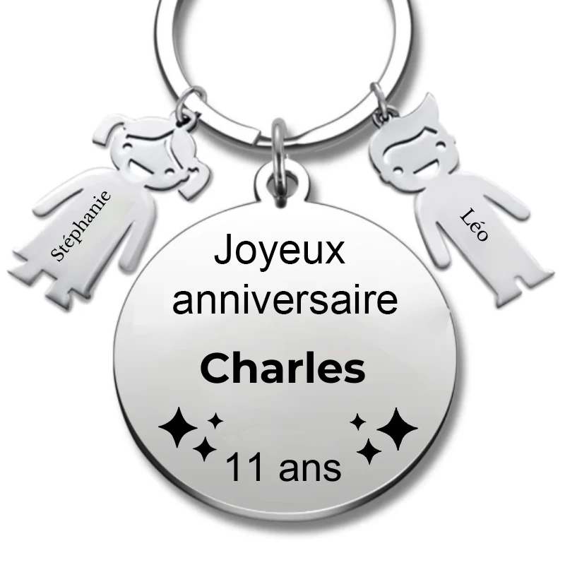 Le Porte-Clef "Joyeux Anniversaire XXX 11 Ans" - Prénom A Personnaliser 3 Le Porte-Clef "Joyeux Anniversaire XXX 11 Ans" - Prénom A Personnaliser