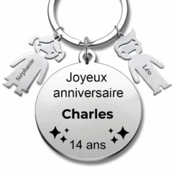 Le Porte-Clef "Joyeux Anniversaire XXX 14 Ans" - Prénom A Personnaliser