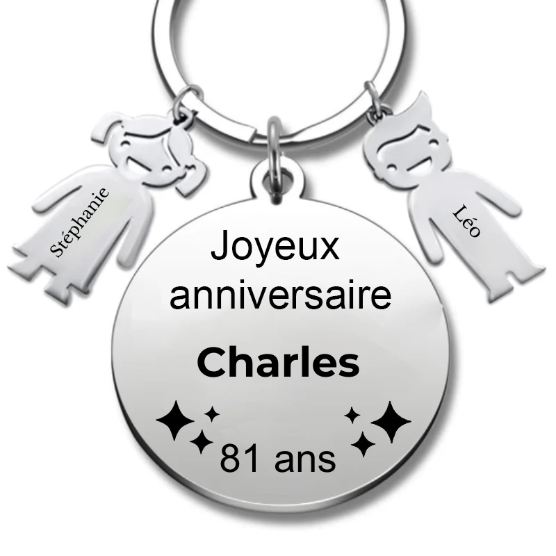 Le Porte-Clef "Joyeux Anniversaire XXX 81 Ans" - Prénom A Personnaliser 3 Le Porte-Clef "Joyeux Anniversaire XXX 81 Ans" - Prénom A Personnaliser