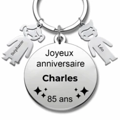 Le Porte-Clef "Joyeux Anniversaire XXX 85 Ans" - Prénom A Personnaliser
