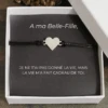 Bracelet Belle Fille Ajustable + La Carte "A Ma Belle Fille"