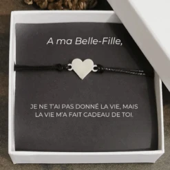 Bracelet Belle Fille Ajustable + La Carte "A Ma Belle Fille"