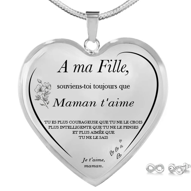 Collier Coeur "A Ma Fille" 8 Collier Coeur "A Ma Fille" – Image 6