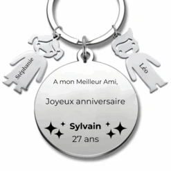 Porte Clés Joyeux Anniversaire Pour Mon Meilleur Ami Garçon - A Personnaliser (Prénom/Age)