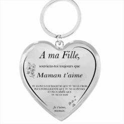 Le Porte-Clef Coeur "A Ma Fille"