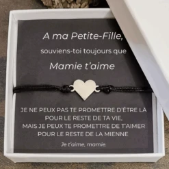 Le Bracelet Coeur + La Carte "A Ma Petite-fille"