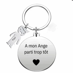 Porte Clé Ange "A Mon Ange Parti Trop Tôt"