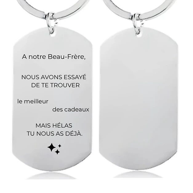 Porte-Clé Beau Frère Personnalisé 4 Porte-Clé Beau Frère Personnalisé – Image 2