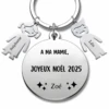 Porte Clé Noël Joyeux Noël Mamie - A Personnaliser -Lesbijoux De Marilou Porte Cle Noel Joyeux Noel Mamie