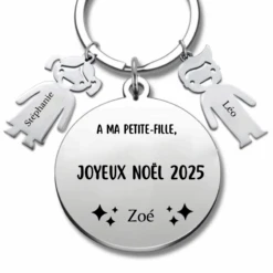 Porte Clé Noël Joyeux Noël Petite-Fille - A Personnaliser