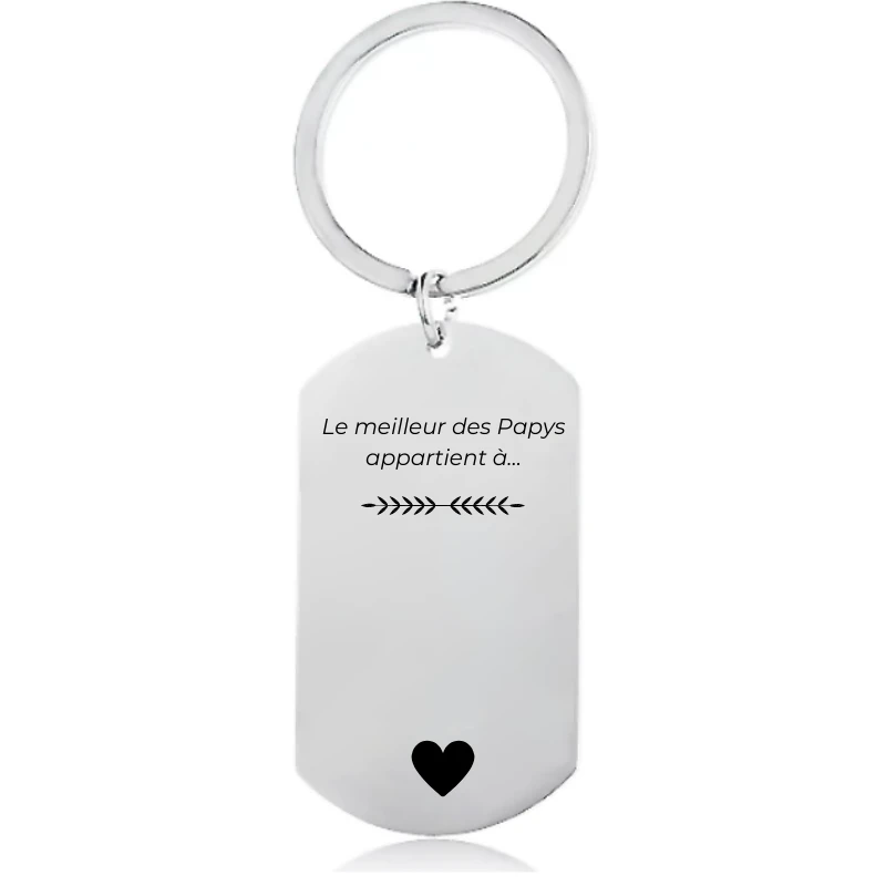 Porte-Clef Papy "A Mon Papy" Gravé 3 Porte-Clef Papy "A Mon Papy" Gravé