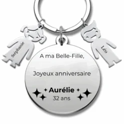 Porte-clés Personnalisé Anniversaire Belle-Fille - A Personnaliser (Prénom/Age)